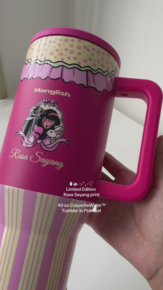 [LIMITED] 40 oz CoquetteWater™ Tumbler in PINK SUIT